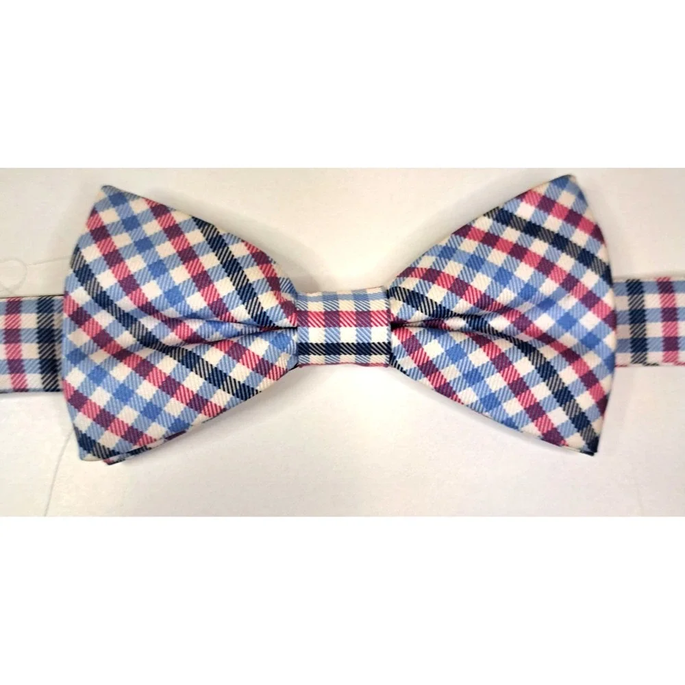 Lot Of 3 Bow Ties Striped Animal Print Gingham Check‎ Fun Novelty Tie